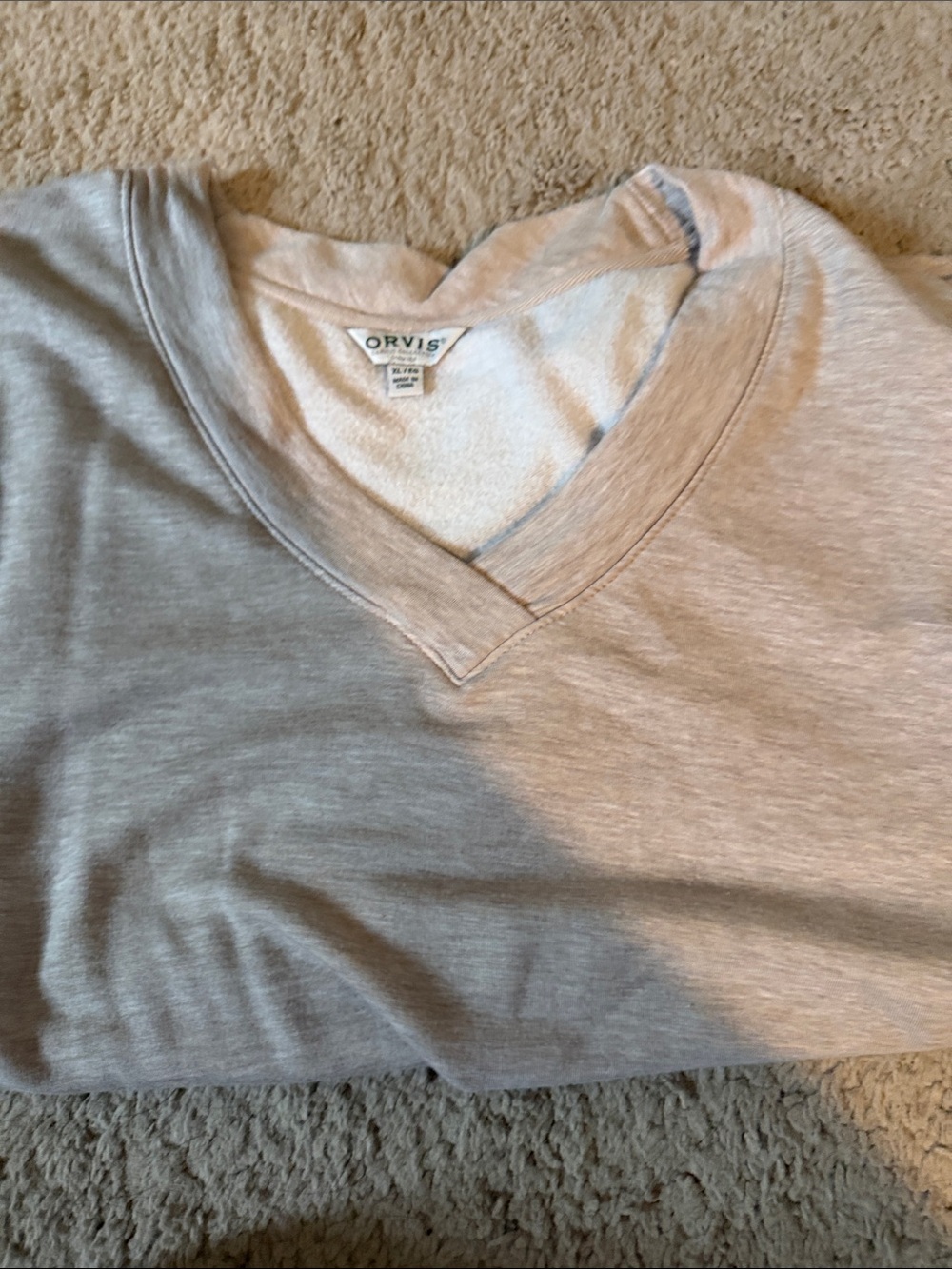 Orvis Light Gray Crewneck Pullover